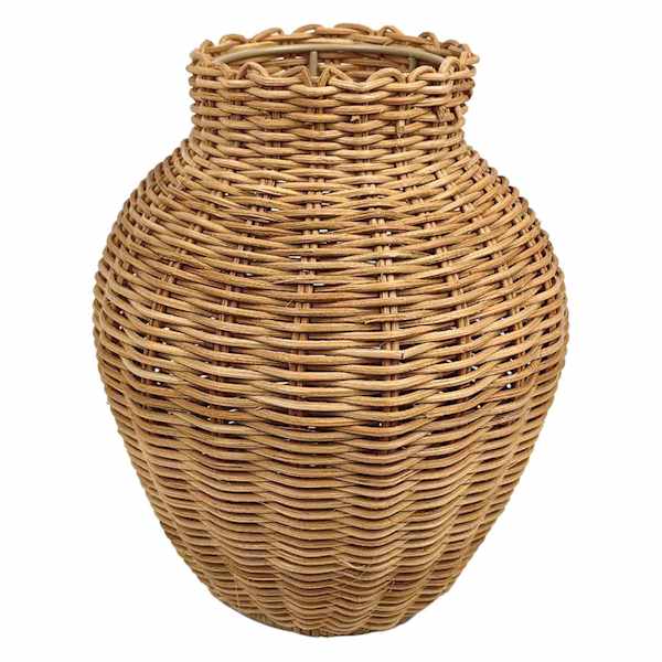 Natural Rattan Vase, 11"