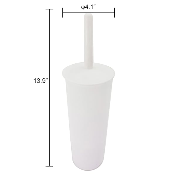 Bren White Plastic Toilet Bowl Brush, 14"