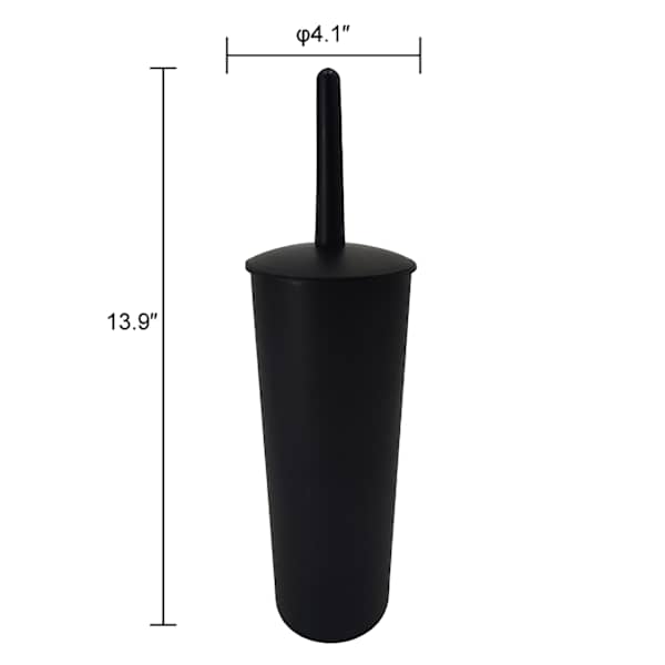 Bren Black Plastic Toilet Bowl Brush, 14"