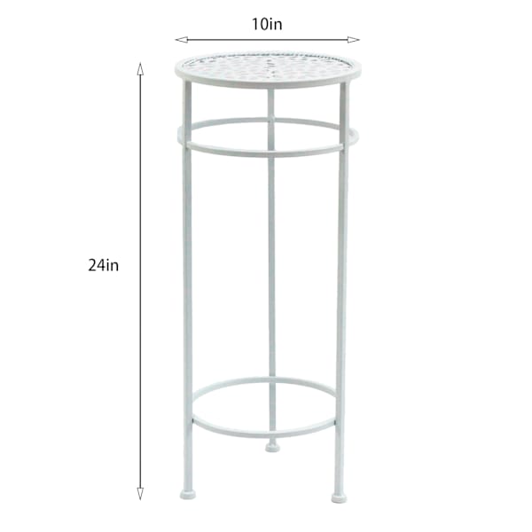 Harper White Plant Stand, Medium