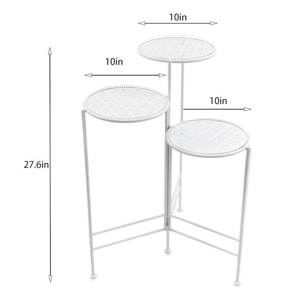White Metal Plant Stand, 28"