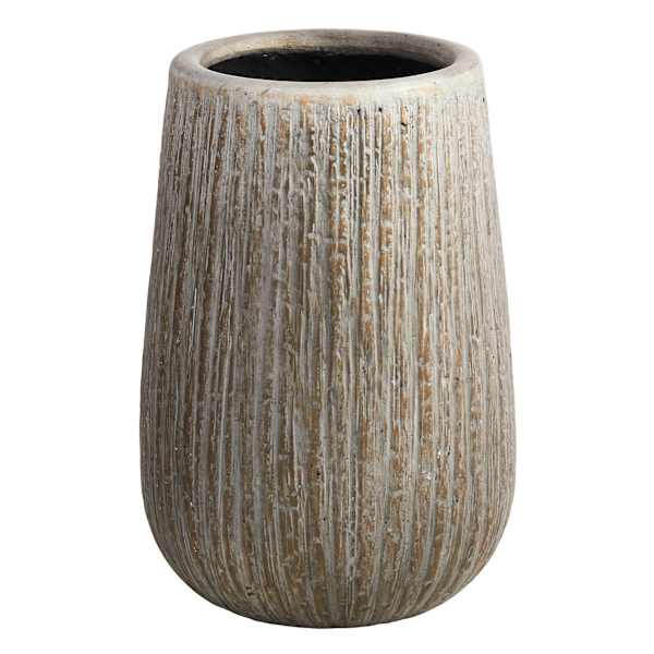 Fossil Bark Design Concrete Outdoor Planter, Medium