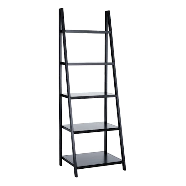 Juniper 5-Tier Wooden Shelf, Black