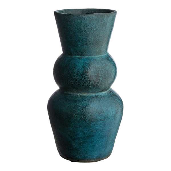 Green Terracotta Vase, 7"