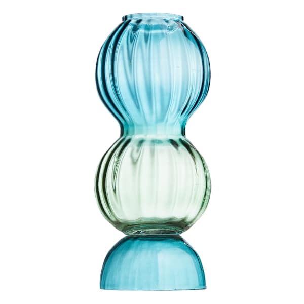 Found & Fable Green Optic Ball Stacked Vase, 10"