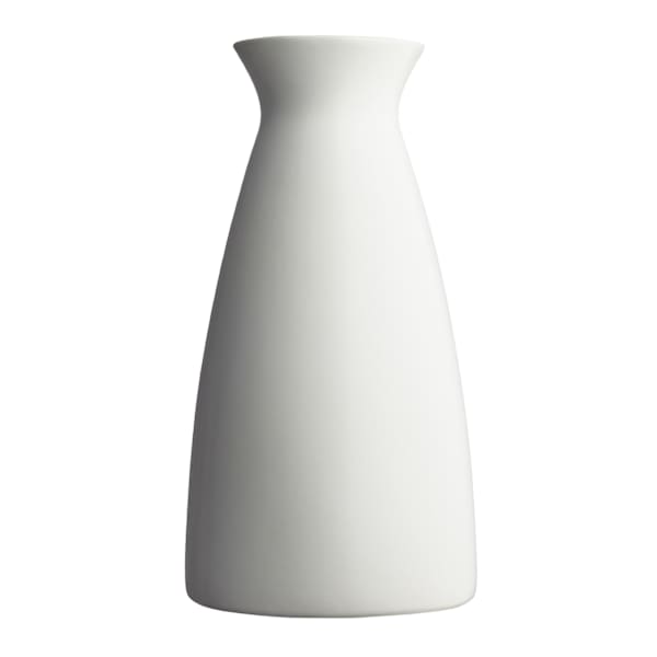 White Ceramic Vase, 12"