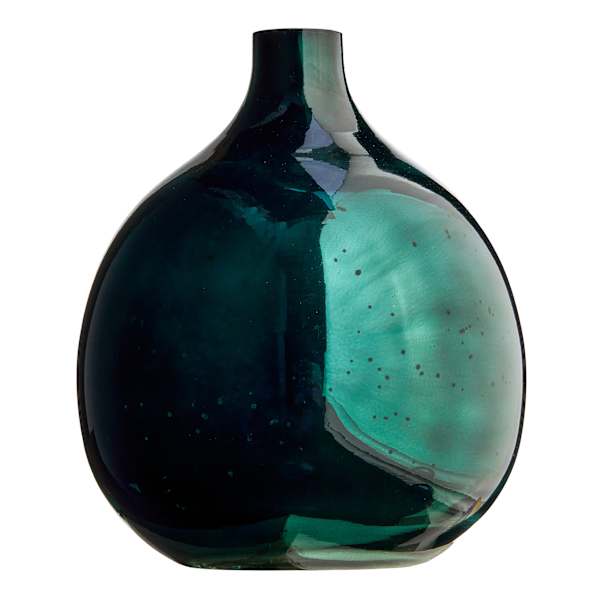 Found & Fable Green Glass Vase, 8"