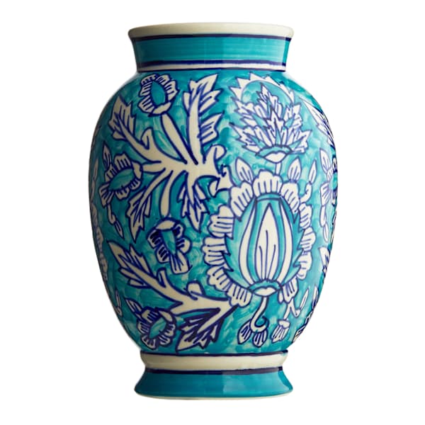 9In Blue Ceramic Vase