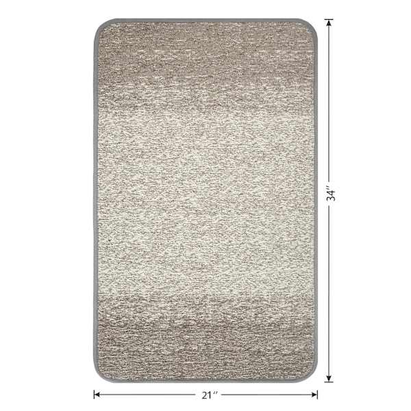 Ombre Grey Puffback Washable Kitchen Mat, 21x34
