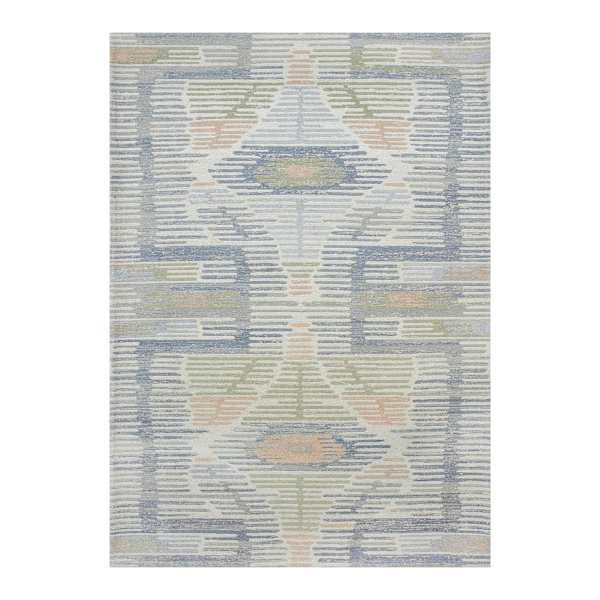 (B902) Found & Fable Multicolor Del Mar Textured Woven Flatweave Area Rug, 5x7