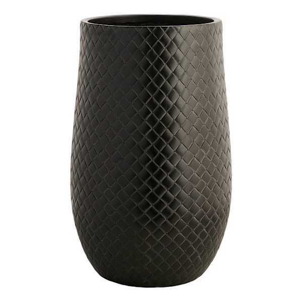 Oxnard Tall Black Outdoor Planter, Extra Large