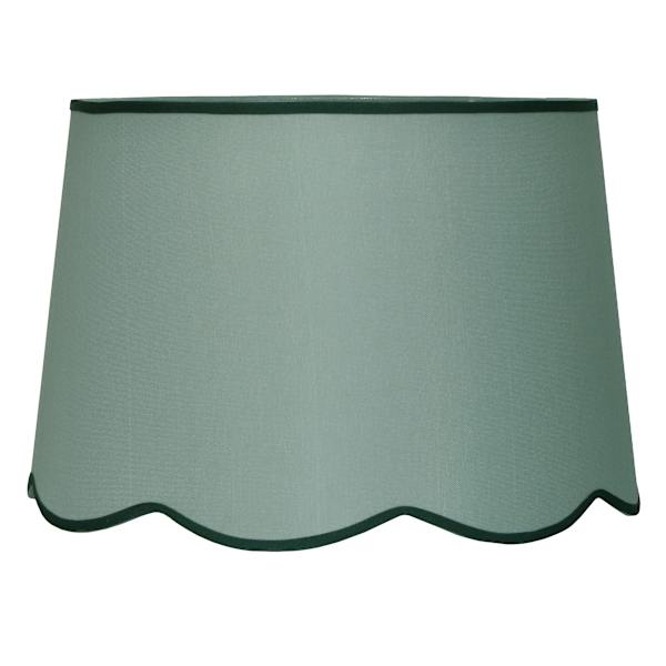 Sage Green Scalloped Medium Lamp Shade, 13x15x10
