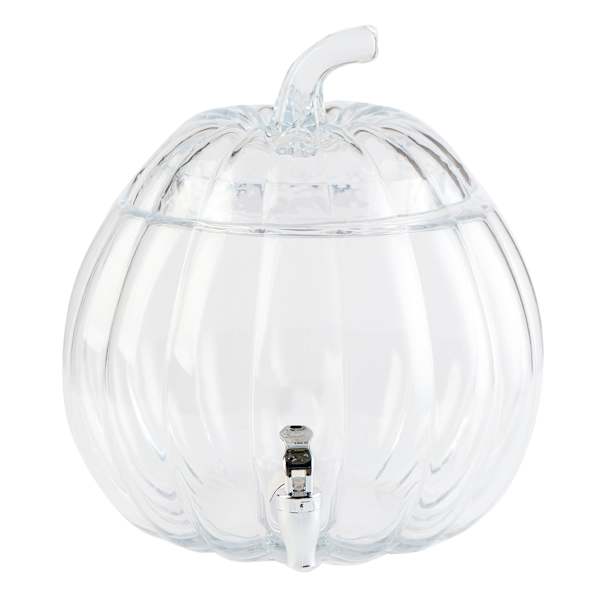 Homespun Harvest Glass Pumpkin Dispenser, 2.2 Gallon