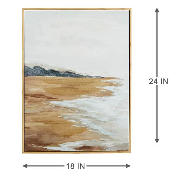Ty Pennington Framed Shore Canvas Wall Art, 18x24