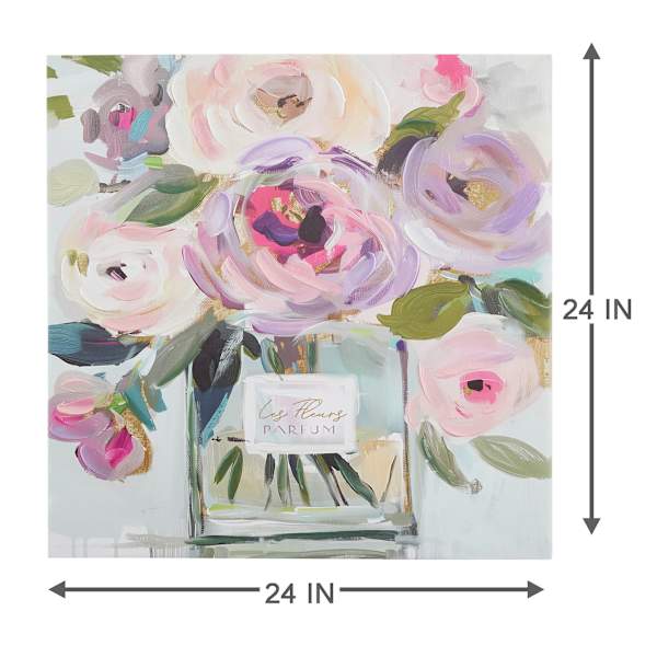 Floral with Vase Canvas Wall Art, 24"