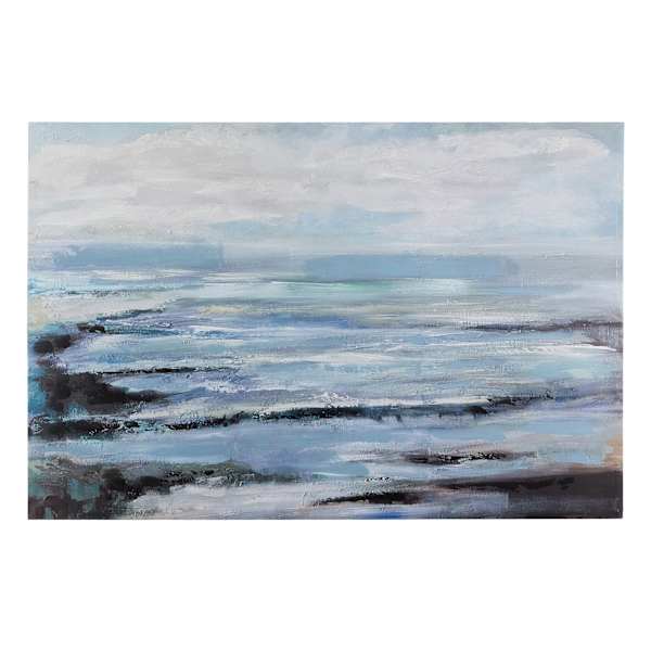 Blue Hue Abstract Canvas Wall Art, 60x40