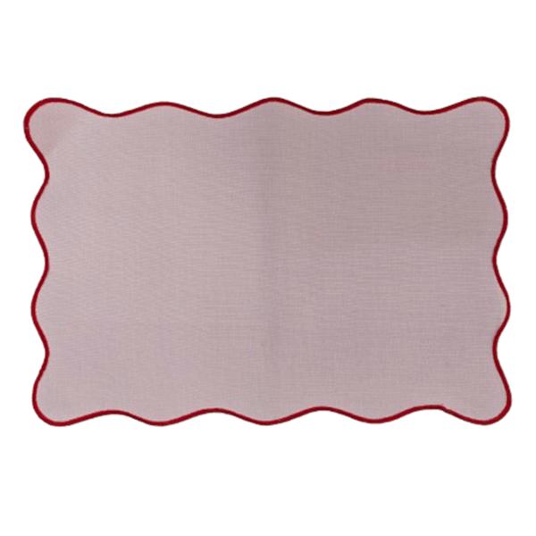 Oh Joy! Pink Scalloped Edge Placemat, 13x19