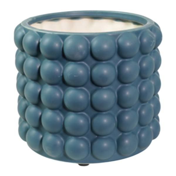 Indoor Navy Blue Bubble Planter, Small