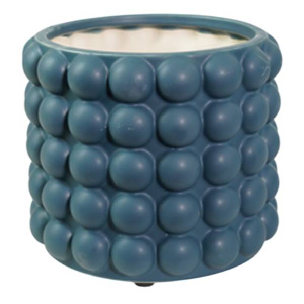 Indoor Navy Blue Bubble Planter, Medium