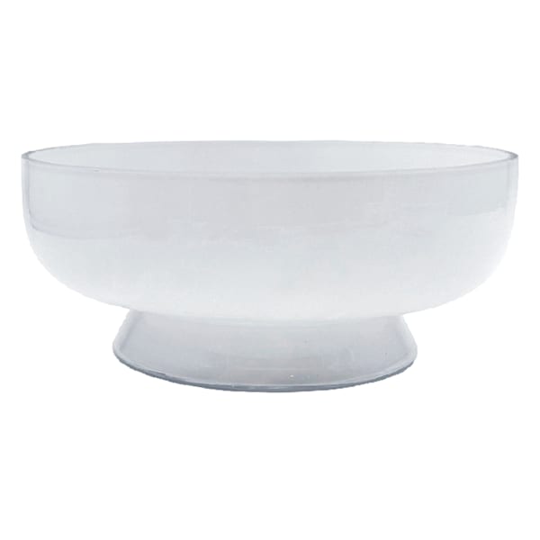 White Frosted Glass Bowl, 9.5"