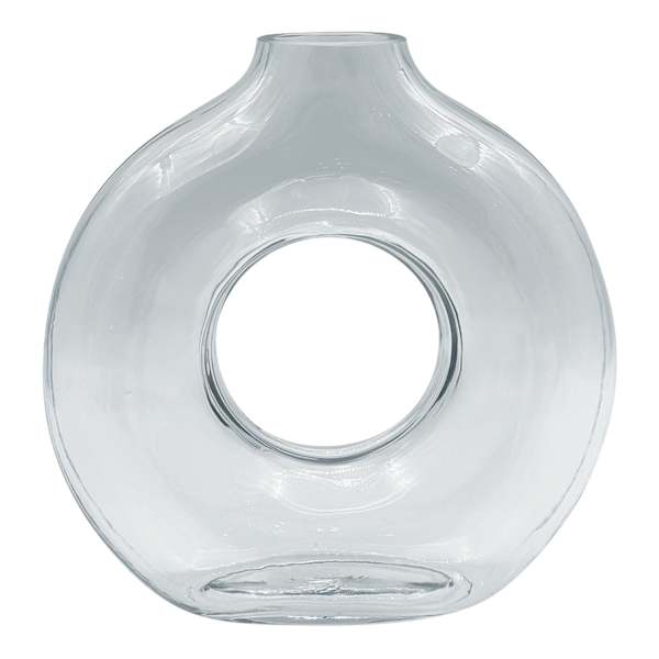 Clear Glass Vase, 9.8x10