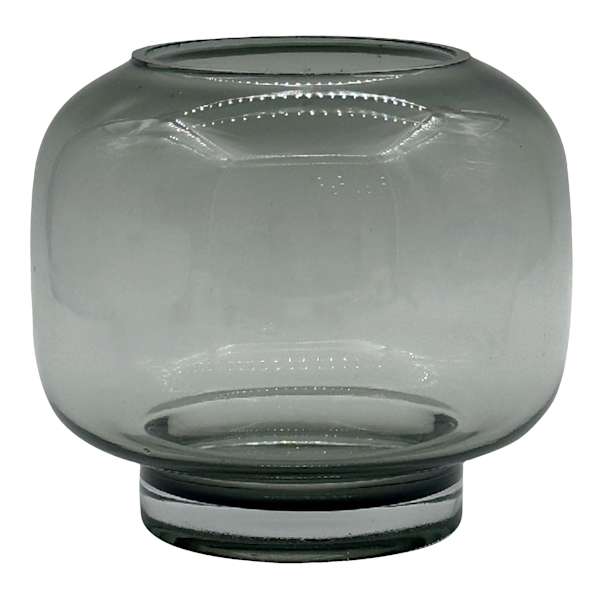 Smoke Glass Hurricane, 8"