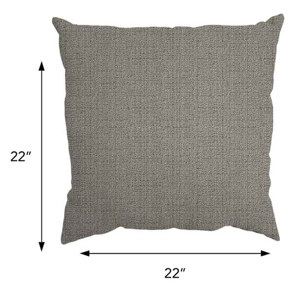 Fiddlestix Linen Premium Oversized Square Outdoor Throw Pillow, 20"
