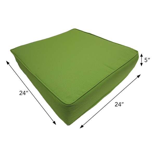Lime Green Canvas Outdoor Deep Seat Cushion