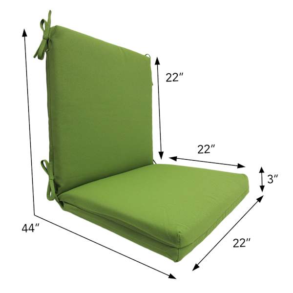 Lime Green Canvas Hinged Outdoor Cushion