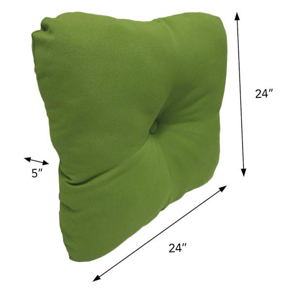 Lime Green Canvas Outdoor Tufted Back Cushion