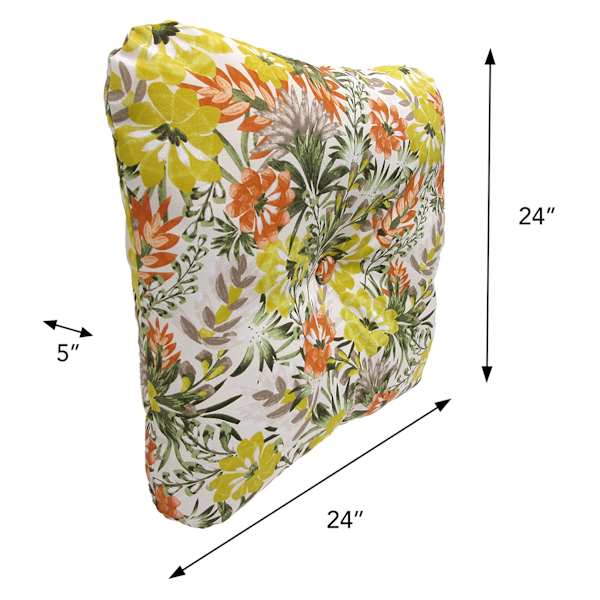 Mohana Floral Outdoor Tufted Back Cushion