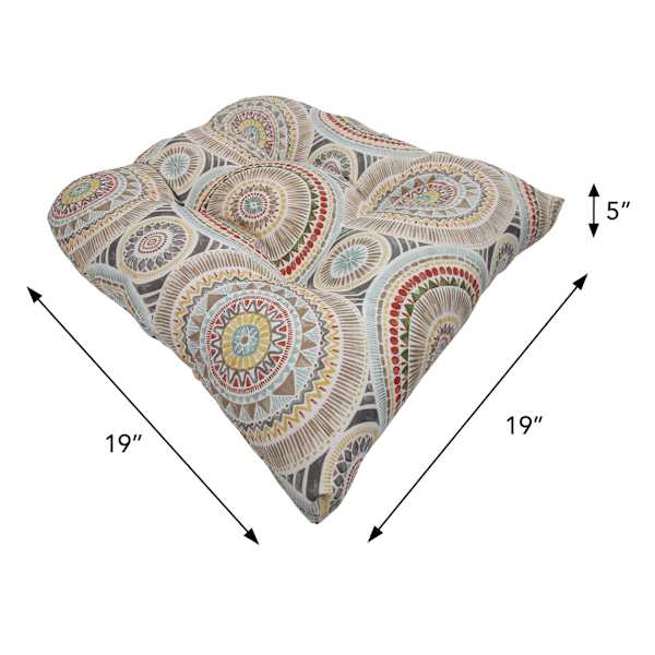 Medallion Sandstone Wicker Seat Cushion