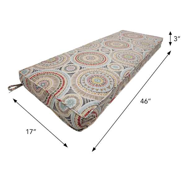 Medallion Sandstone Outdoor Bench Cushion
