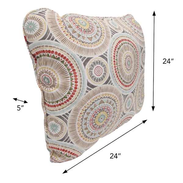 Medallion Sandstone Outdoor Corded Back Cushion