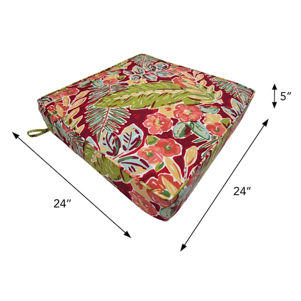 Tropical Cherry Outdoor Deep Seat Cushion
