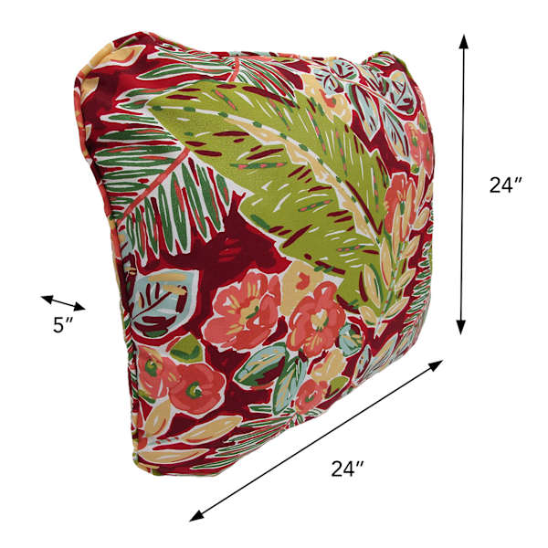 Tropical Cherry Outdoor Corded Back Cushion