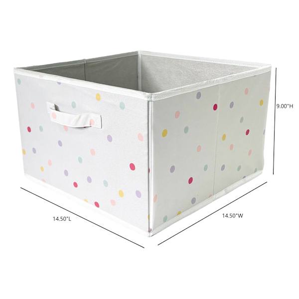Dot Pattern Fabric Basket L