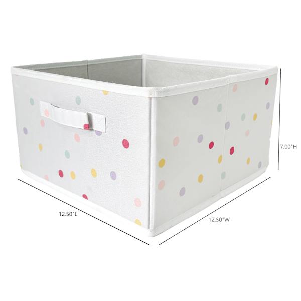 Dot Pattern Fabric Basket M