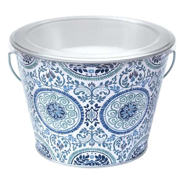 Blue Tile Bucket Citronella Candle, 28oz