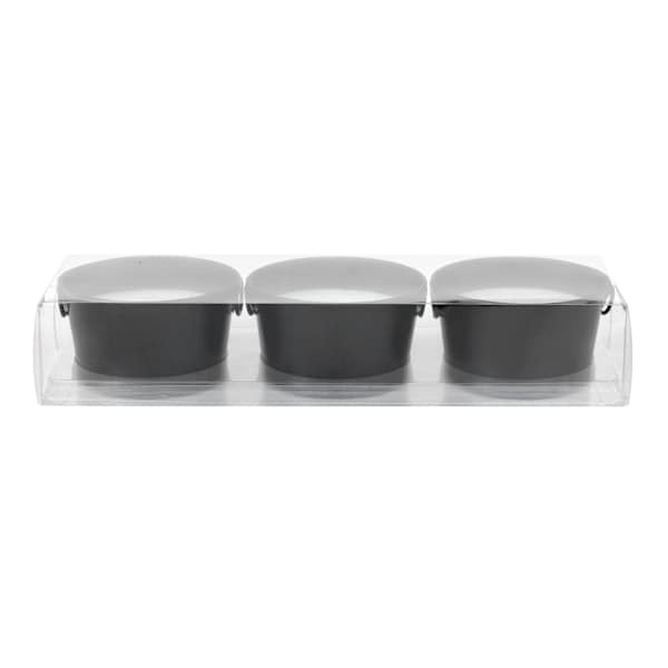 3-Pack Black Bucket Citronella Candles, 3.5oz