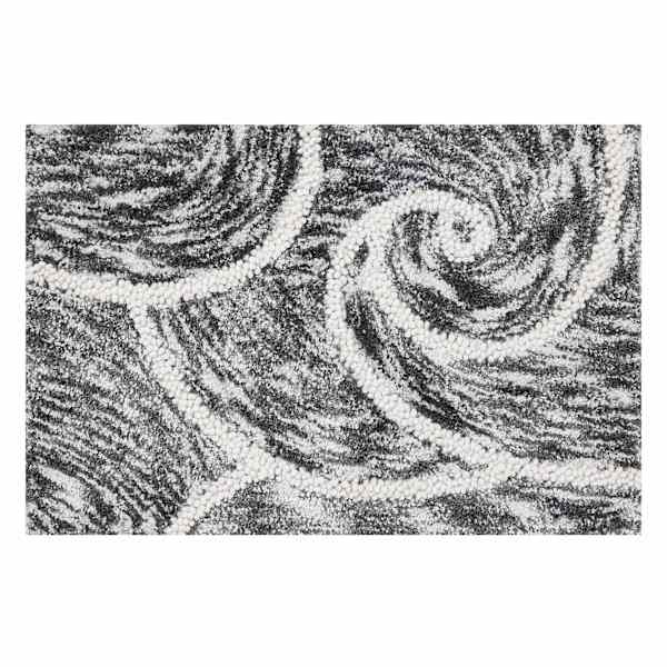 Camille Black Bath Rug, 20x30