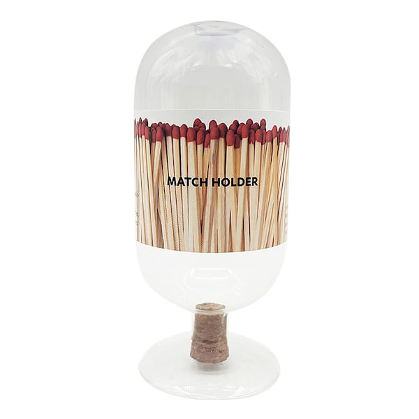Glass Match Holder with Striker