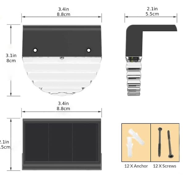 6-Pack 13-Lumen Solar Color Changing Deck Lights