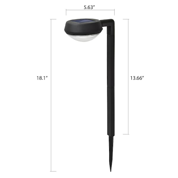 15-Lumen Solar Black Down Pathway Light