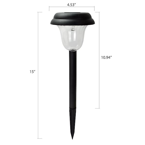 8-Pack 5-Lumen Solar Black Moonlight Pathway Lights