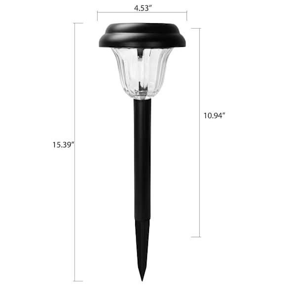 6-Pack 8-Lumen Solar Black Melville Pathway Lights