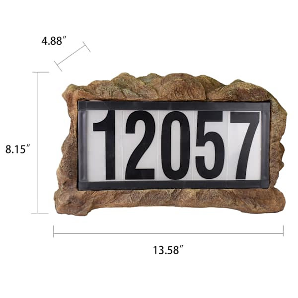 Solar Rock Address Light