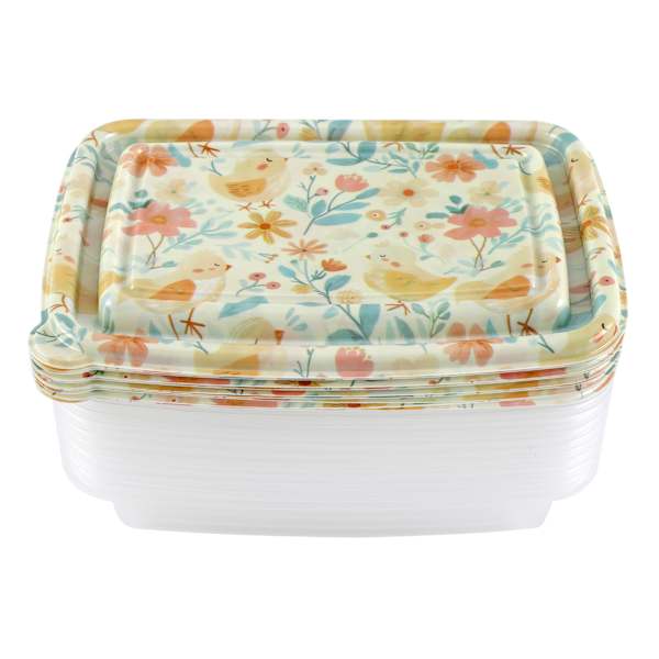 20-Piece Baby Chick Floral Rectangle Food Storage Set