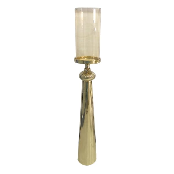 Providence Gold Oversized Hurricane Candle Holder, 34"