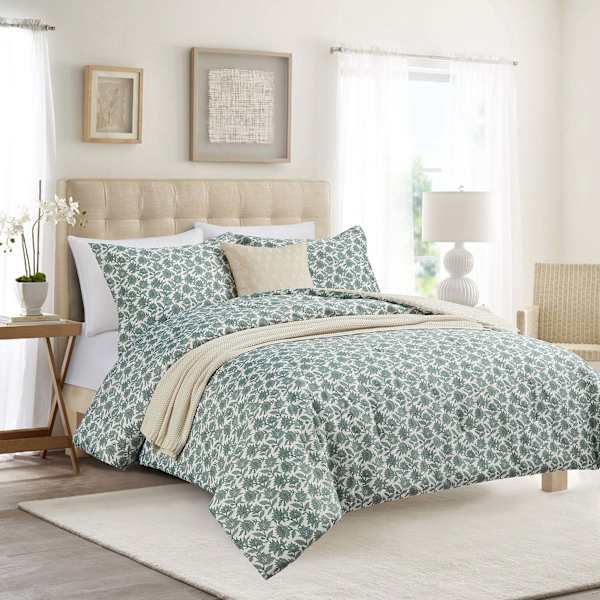 Honeybloom 5-Piece Folk Floral Print Comforter Set, King